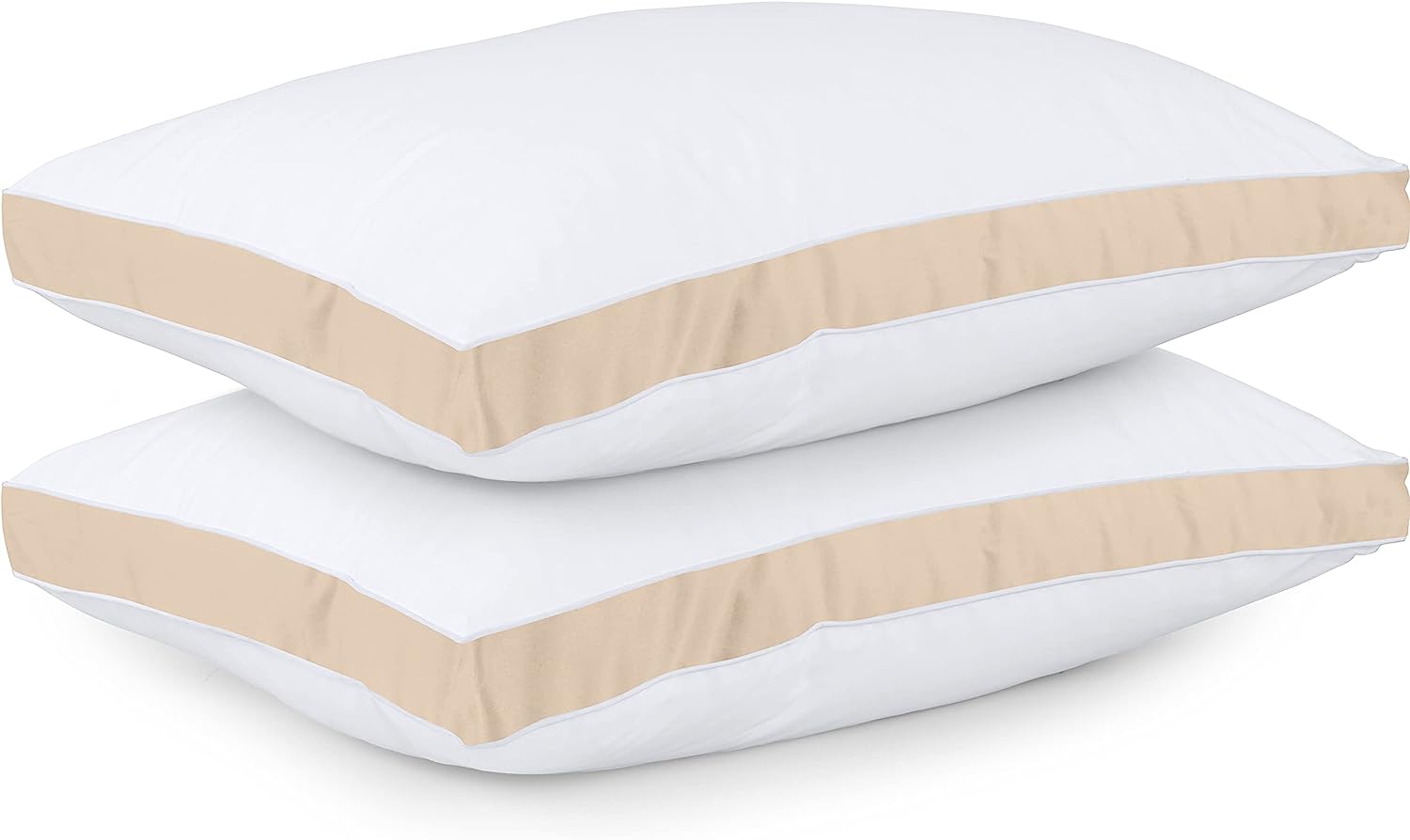 Utopia Bedding Gusseted Pillow (2-Pack) Premium Quality Bed Pillows - Side  Back