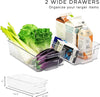 Sorbus Fridge Bins and Freezer Bins Refrigerator Organizer Stackable Food Storage Containers BPA-Free Drawer Organizers for Refrigerator Freezer and Pantry (Pack of 6)