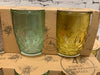 Set 4 Honey Bee Beehive Retroware Glass MultiColor Home Essentials Old Fashioned